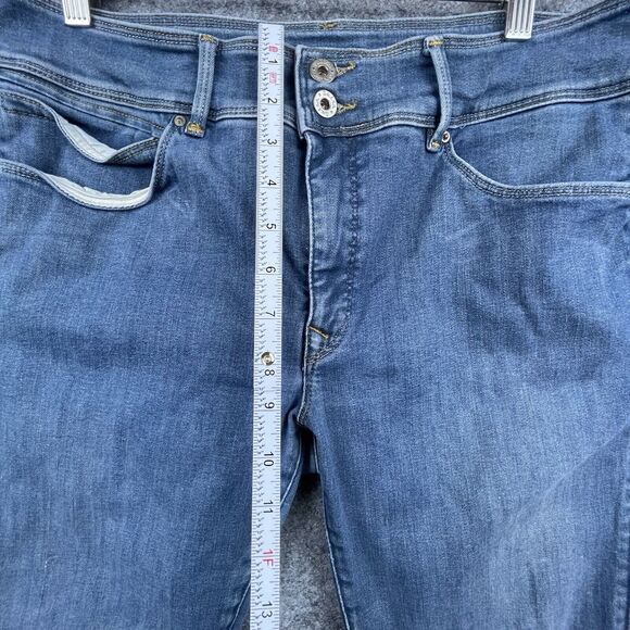 Salsa Jeans Womens 33W Push In Secret Stretch Taper Cropped Faux Zipper Side - Picture 7 of 9